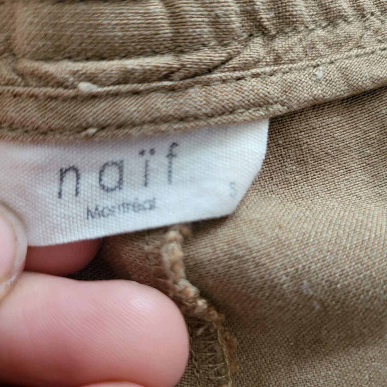Image for Pantalon court large en mélange de lin