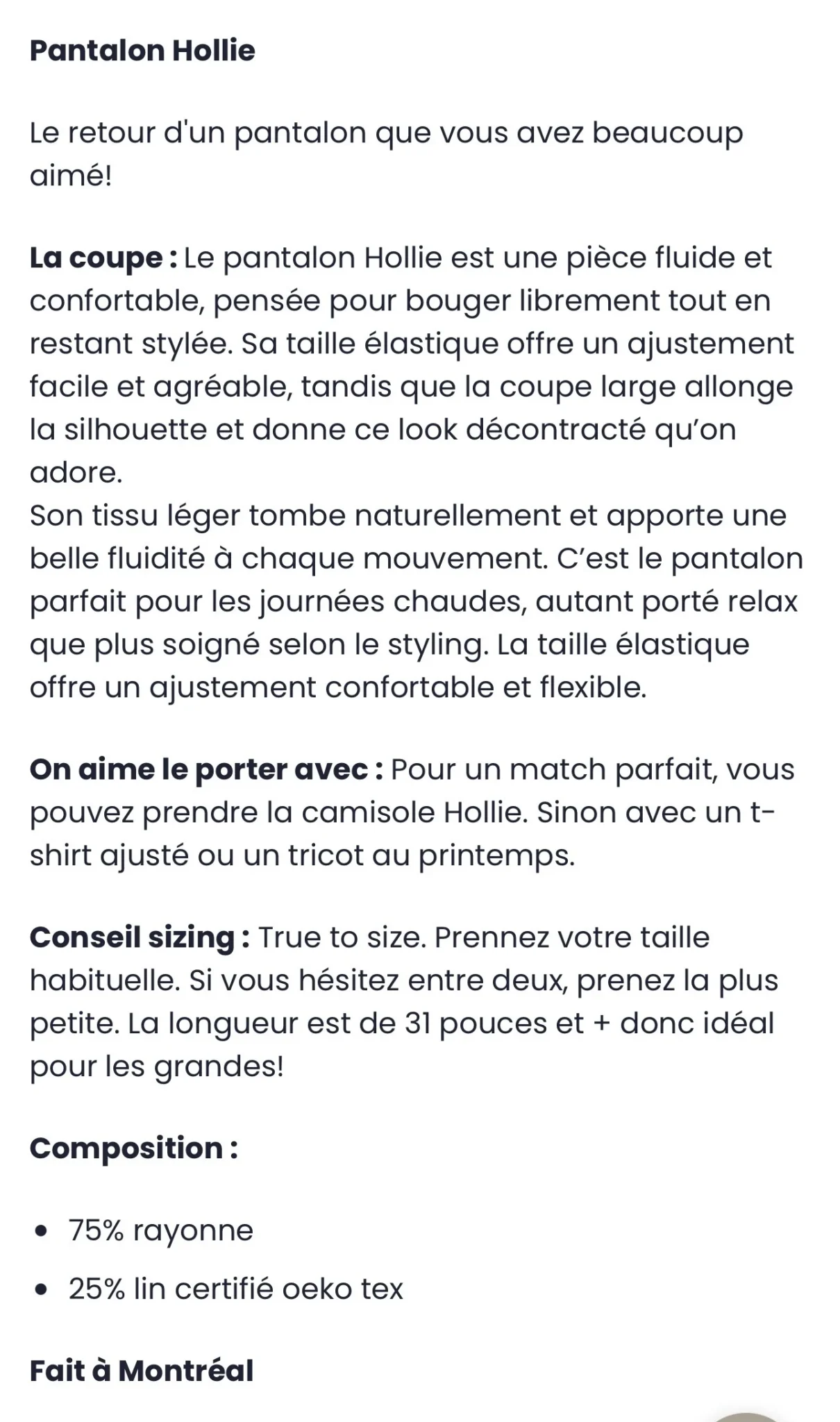 Image for Ensemble camisole et pantalon Hollie