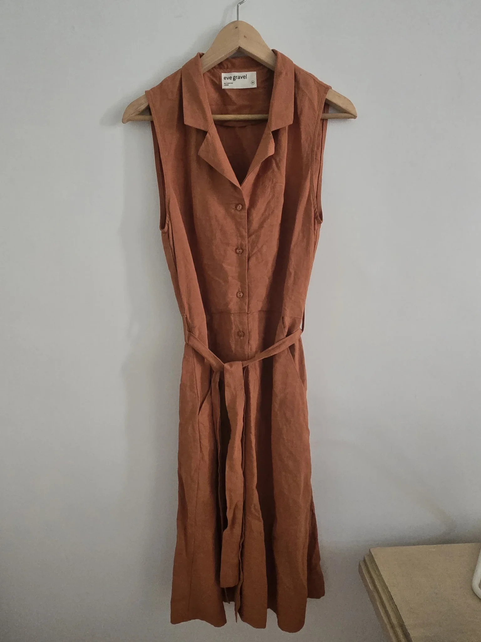 Featured image for Eve Gravel robe Sienne en Terracotta en mélange de lin