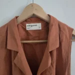 Thumbnail for Eve Gravel robe Sienne en Terracotta en mélange de lin