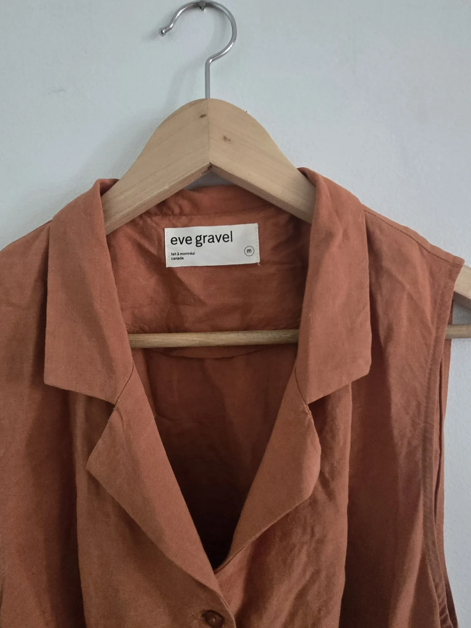 Image for Eve Gravel robe Sienne en Terracotta en mélange de lin