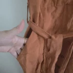 Thumbnail for Eve Gravel robe Sienne en Terracotta en mélange de lin