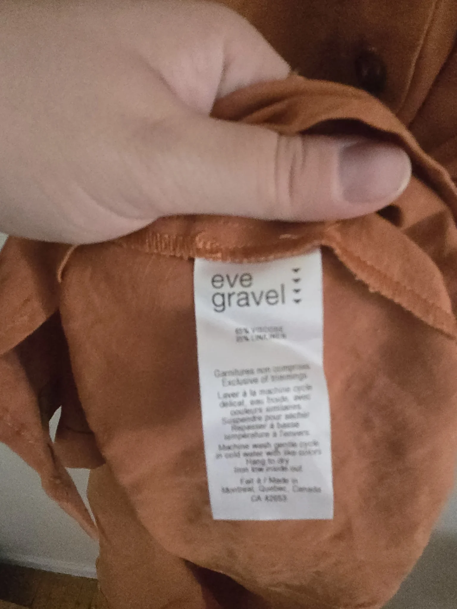 Image for Eve Gravel robe Sienne en Terracotta en mélange de lin