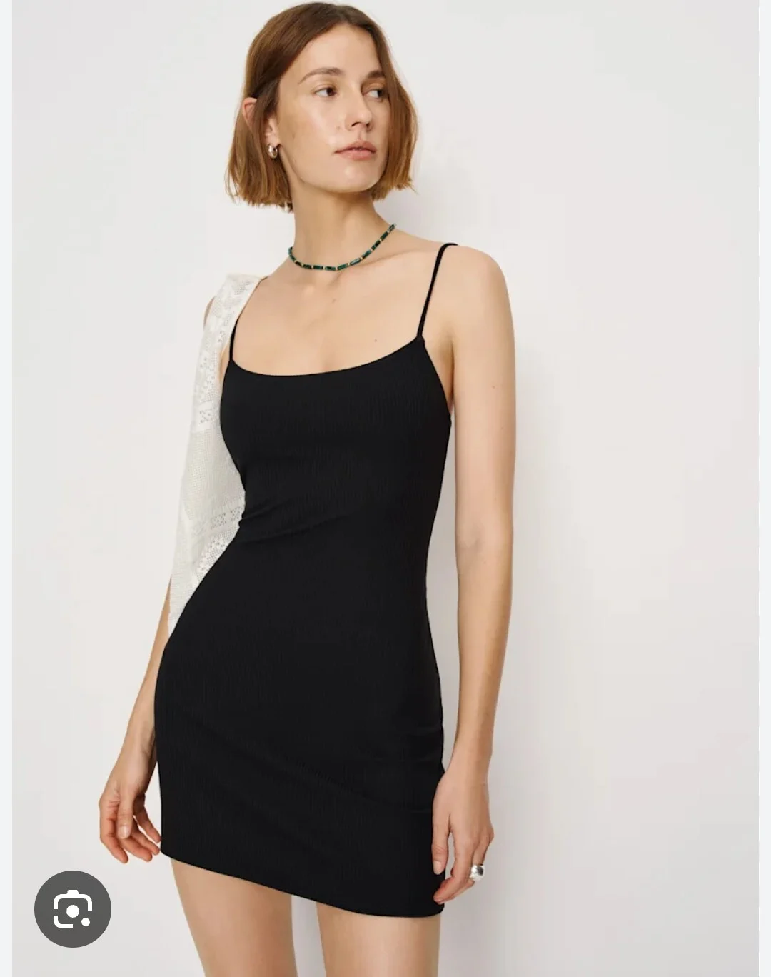 Reformation black ribbed dress Reformation seconde main