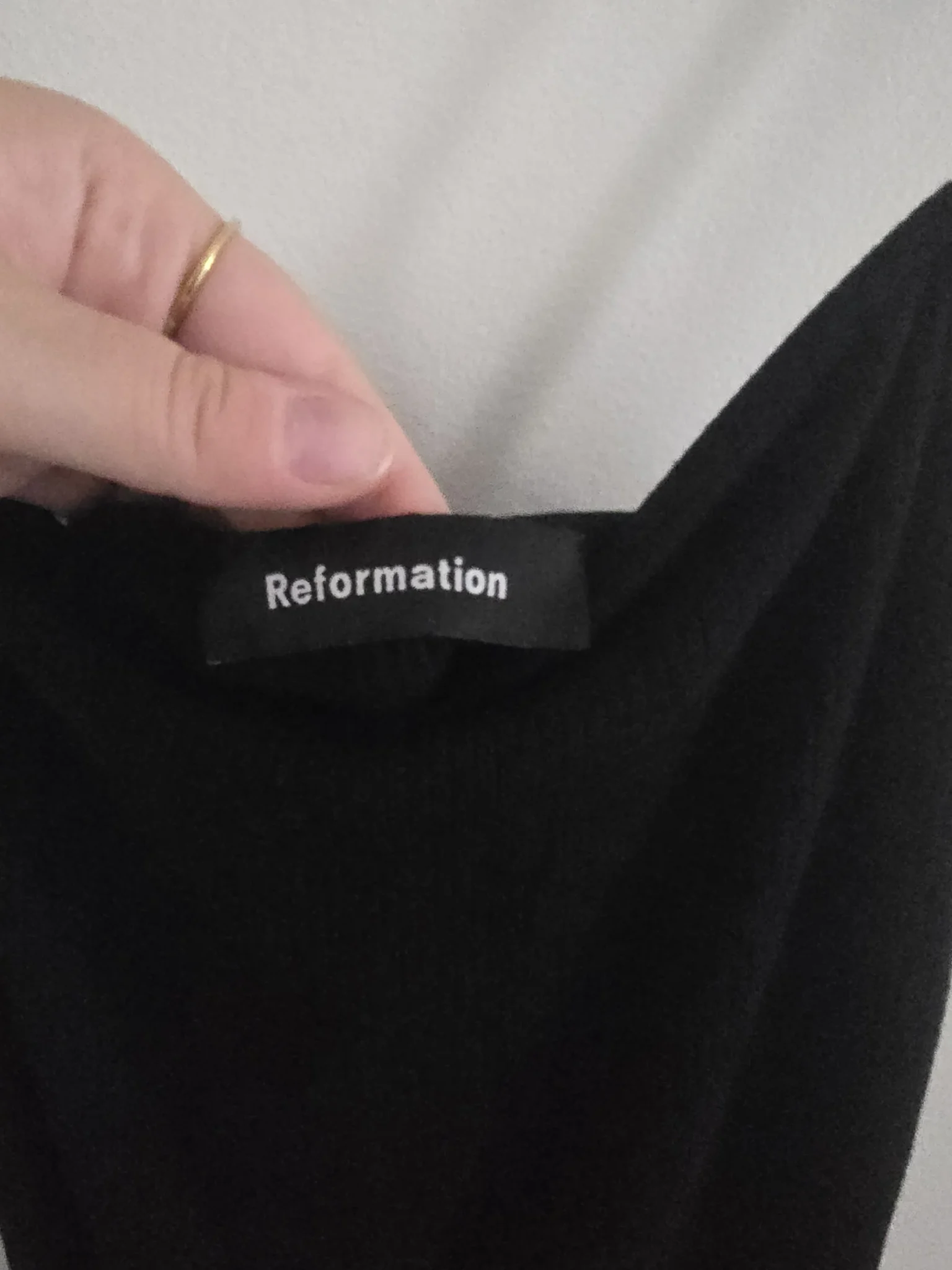 Image for Reformation robe en rib noir
