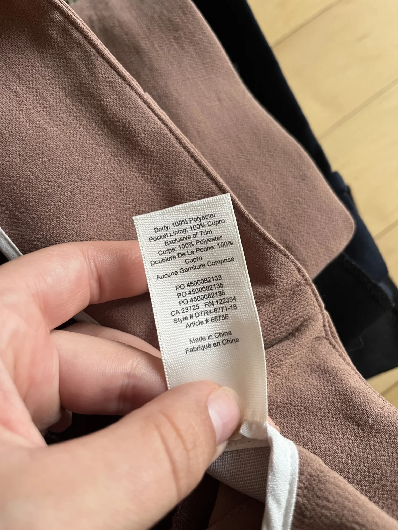 Image for Pantalon Wilfred Aritzia taille 8 US Marron rosé