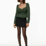 Thumbnail for Blouse Wilfred Aritzia modèle Marylin Blouse vert kaki taille M