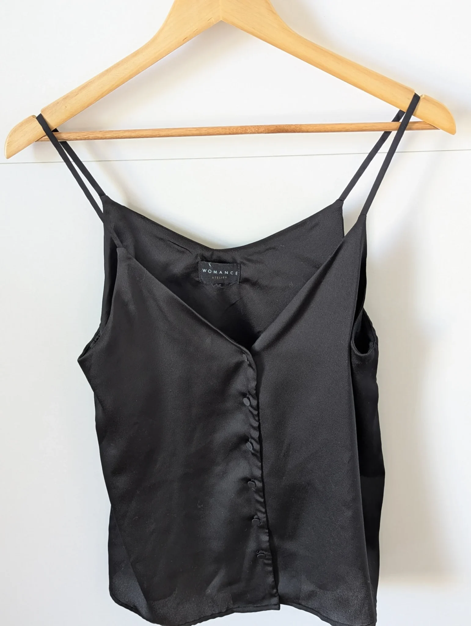Featured image for Camisole noire soyeuse Womance, small