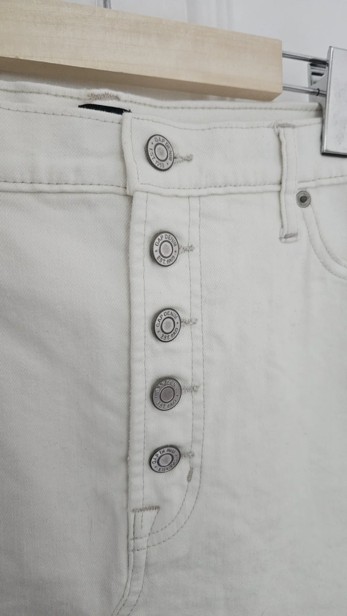 Image for Jupe GAP en jeans blanc avec boutons