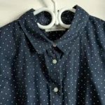 Thumbnail for Chemise marine à pois blanc