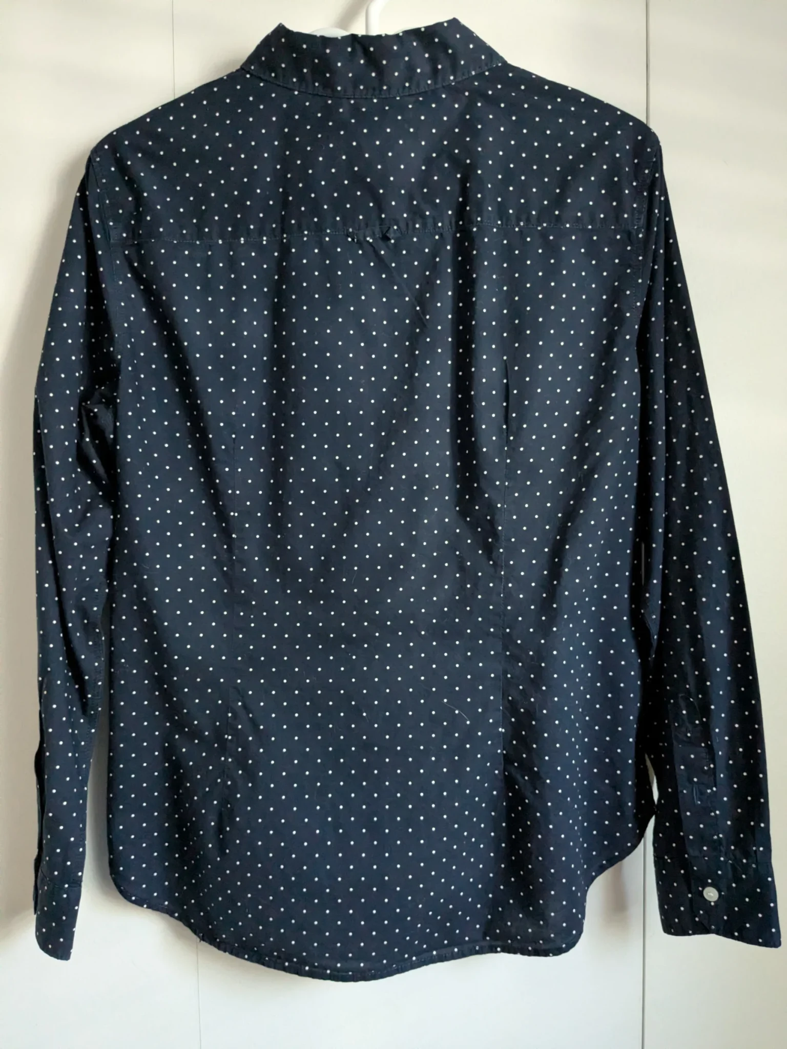 Image for Chemise marine à pois blanc
