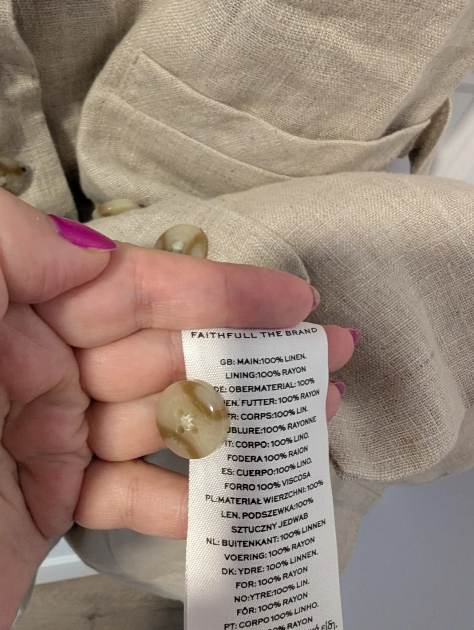 Image for Faithfull the brand/Robe en lin "Marinia" Sz M