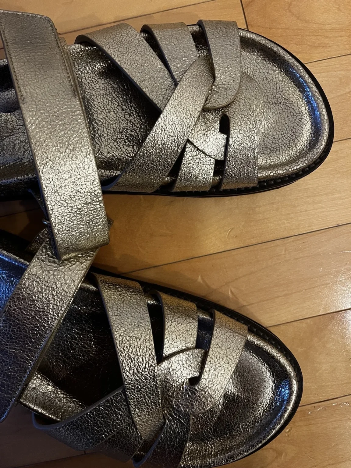 Image for Sandales Bobbies métallisées