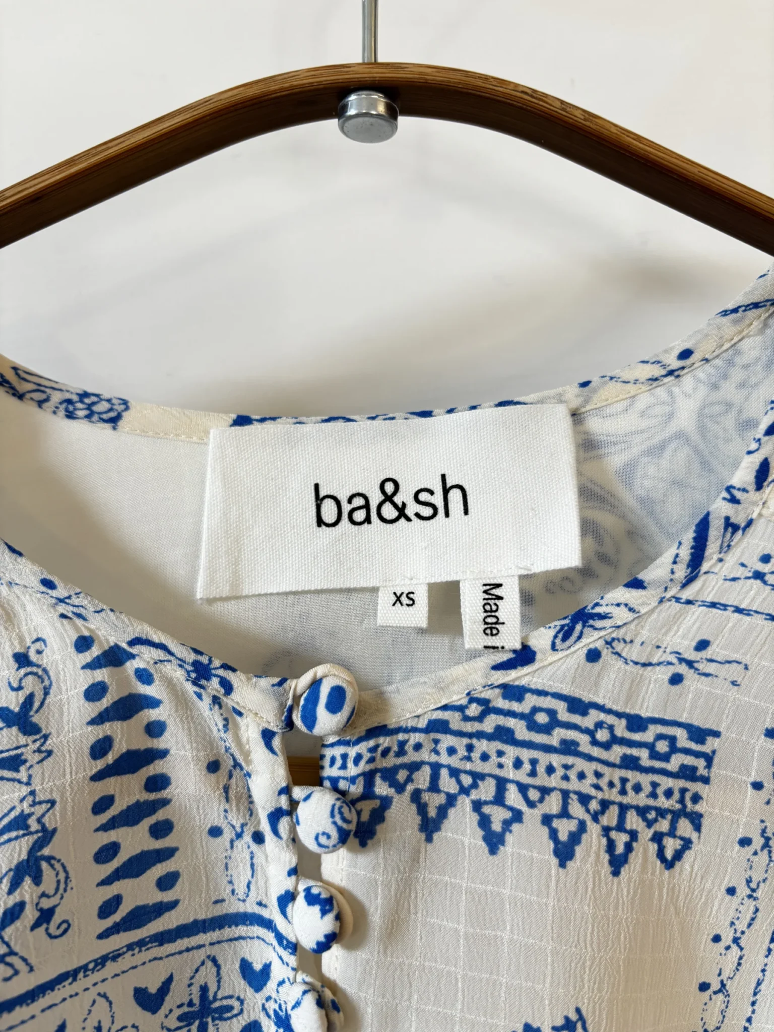 Image for ♥️Blouse écru / bleu BASH