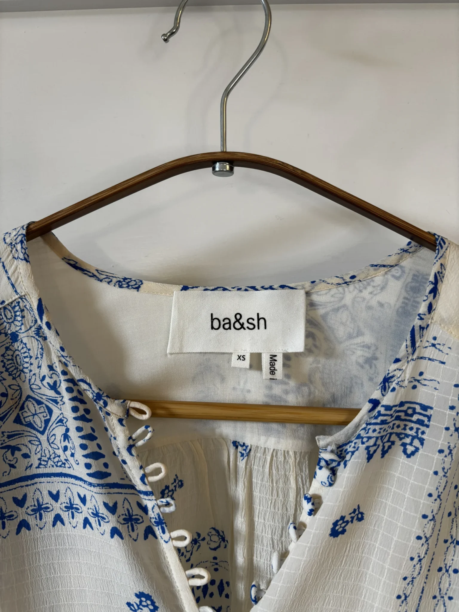 Image for ♥️Blouse écru / bleu BASH