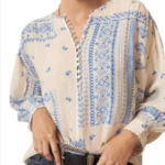 Thumbnail for ♥️Blouse écru / bleu BASH