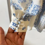 Thumbnail for ♥️Blouse écru / bleu BASH
