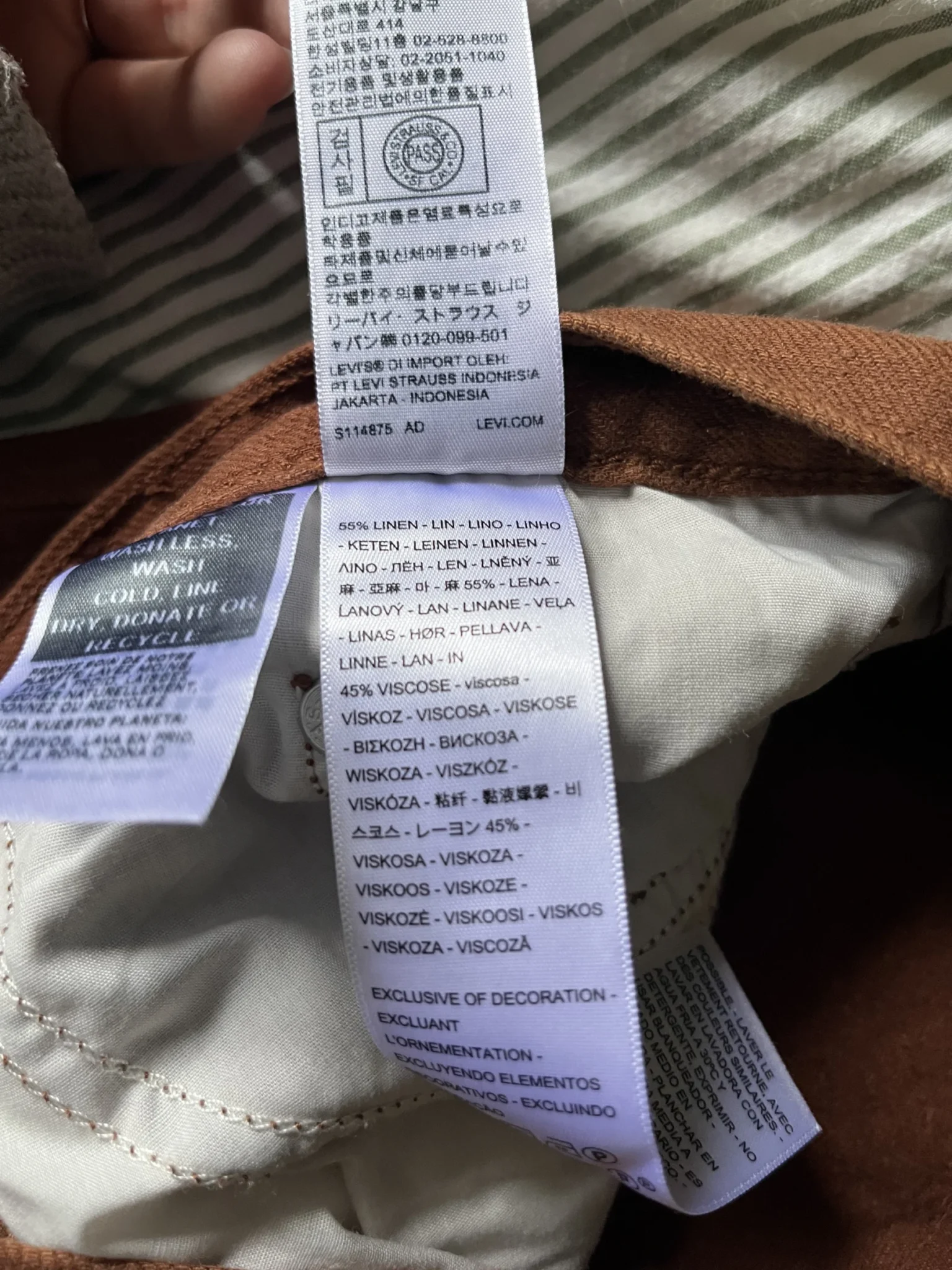 Image for Levi’s jambes larges avec lin