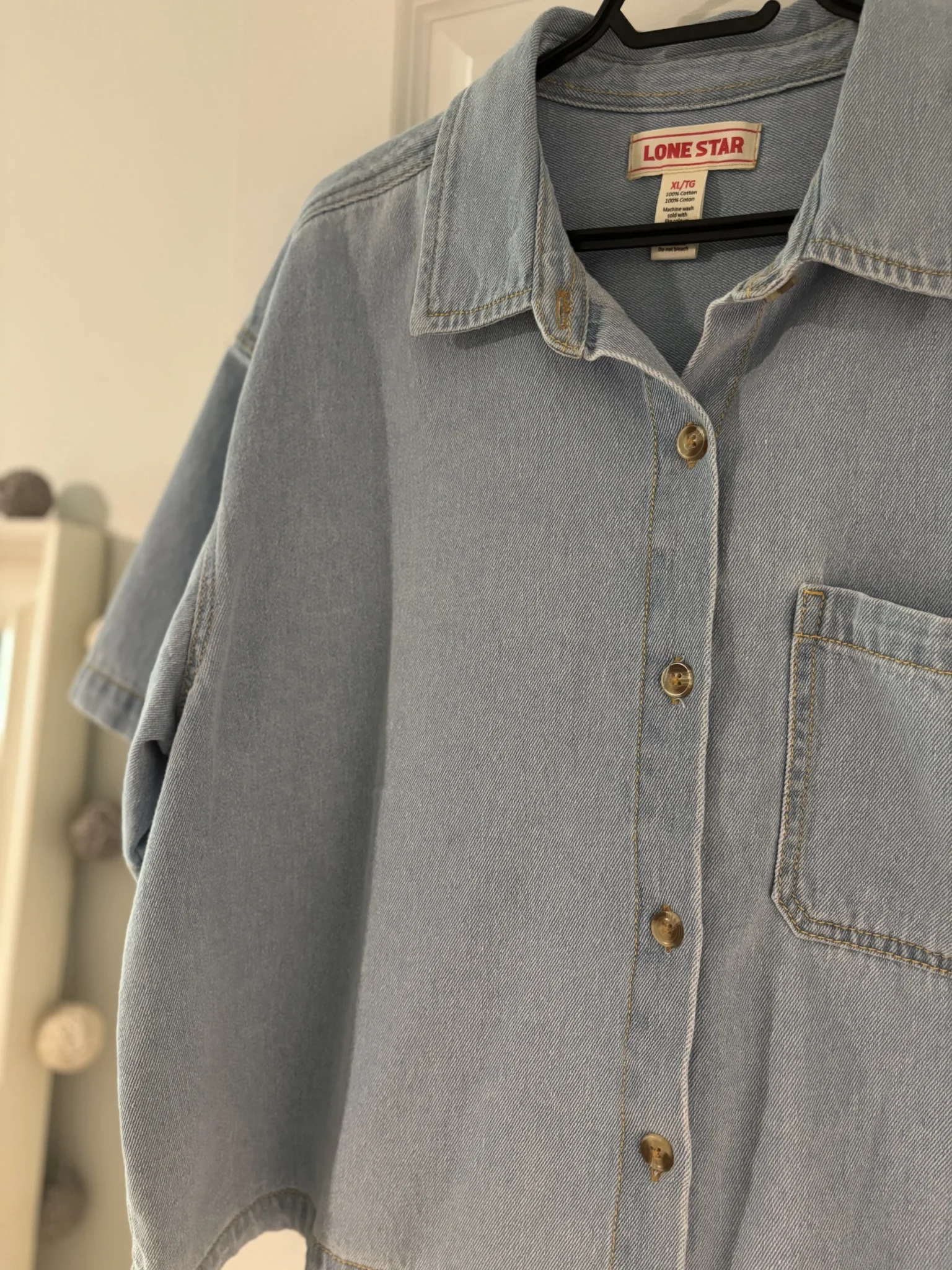 Featured image for Chemise denim crop