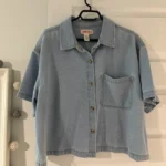 Thumbnail for Chemise denim crop