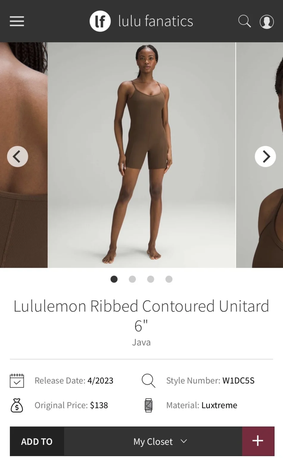 Image for Combinaison lululemon