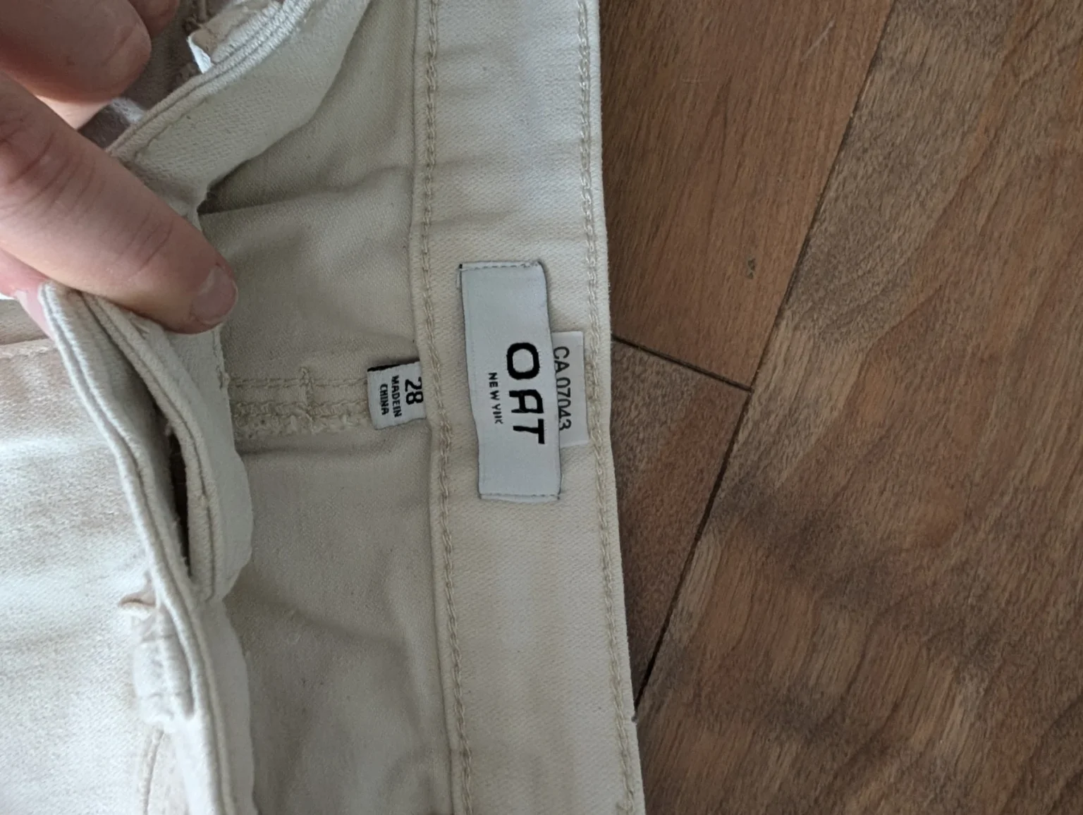 Image for Oat beige trousers