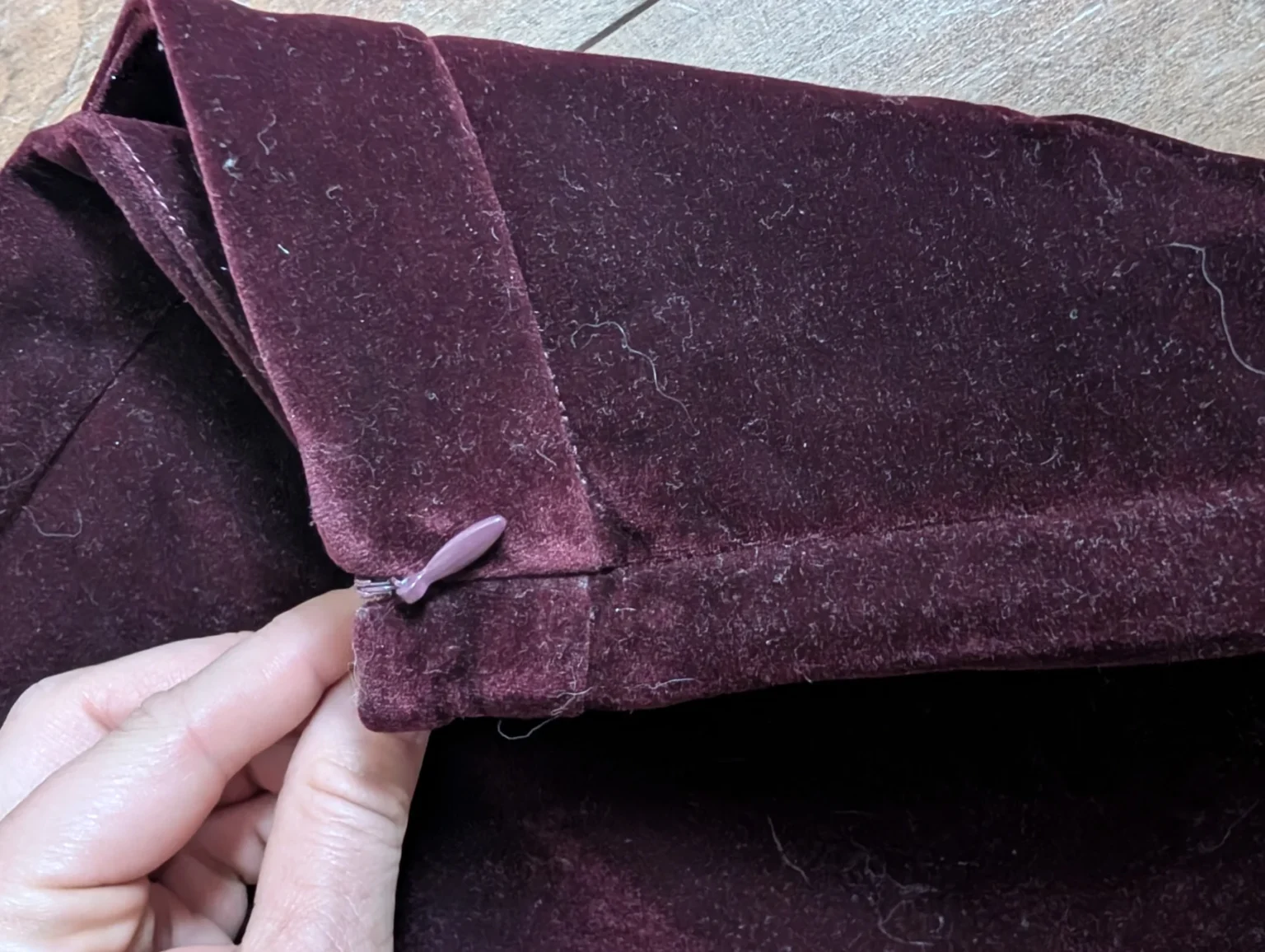 Image for Short velour skirt