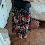 Featured thumbnail for Long floral skirt, size S