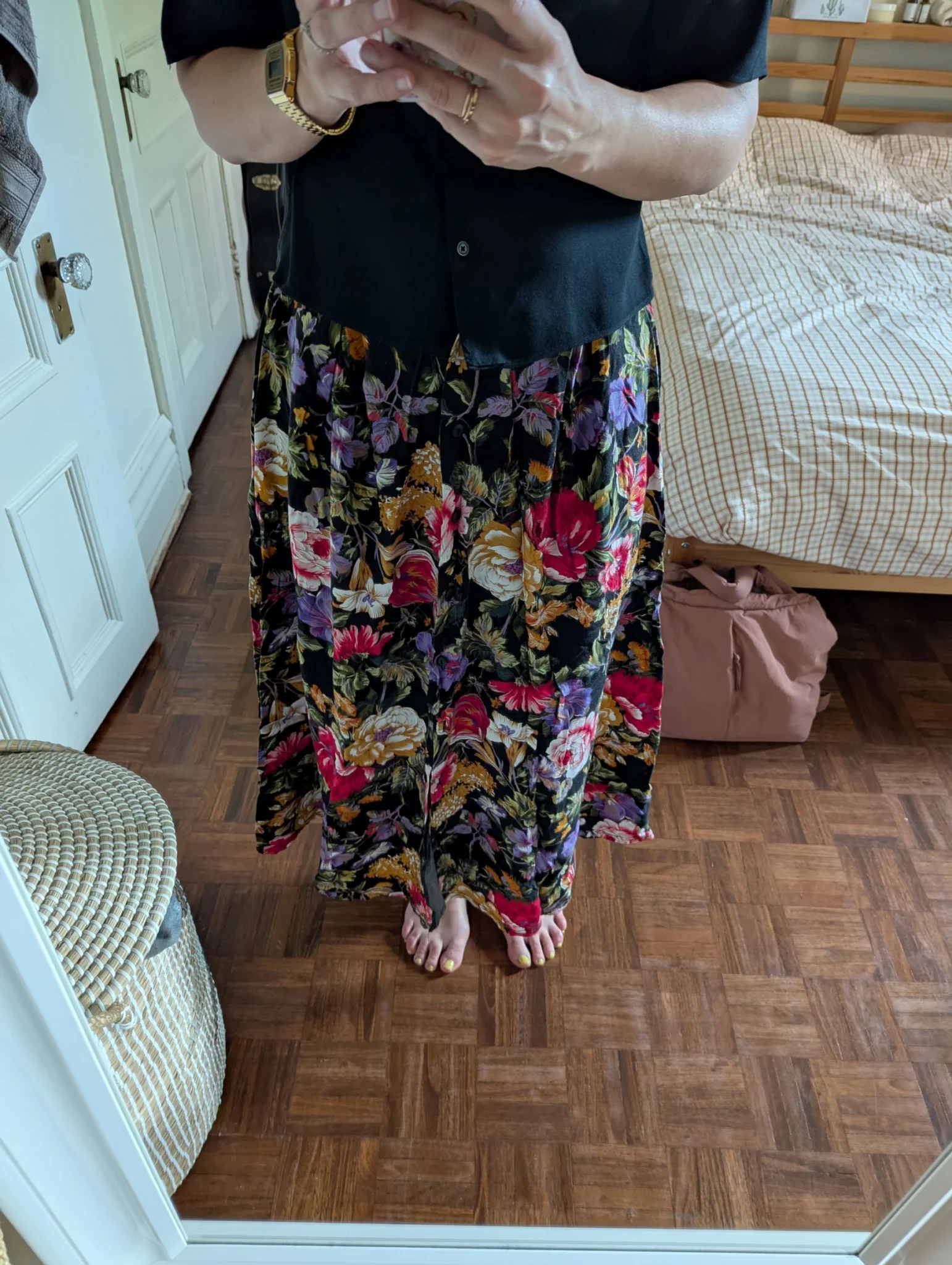 Featured image for Long floral skirt, size S