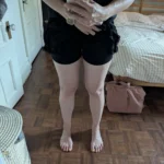 Thumbnail for Black frilly skirt with shorts underneath