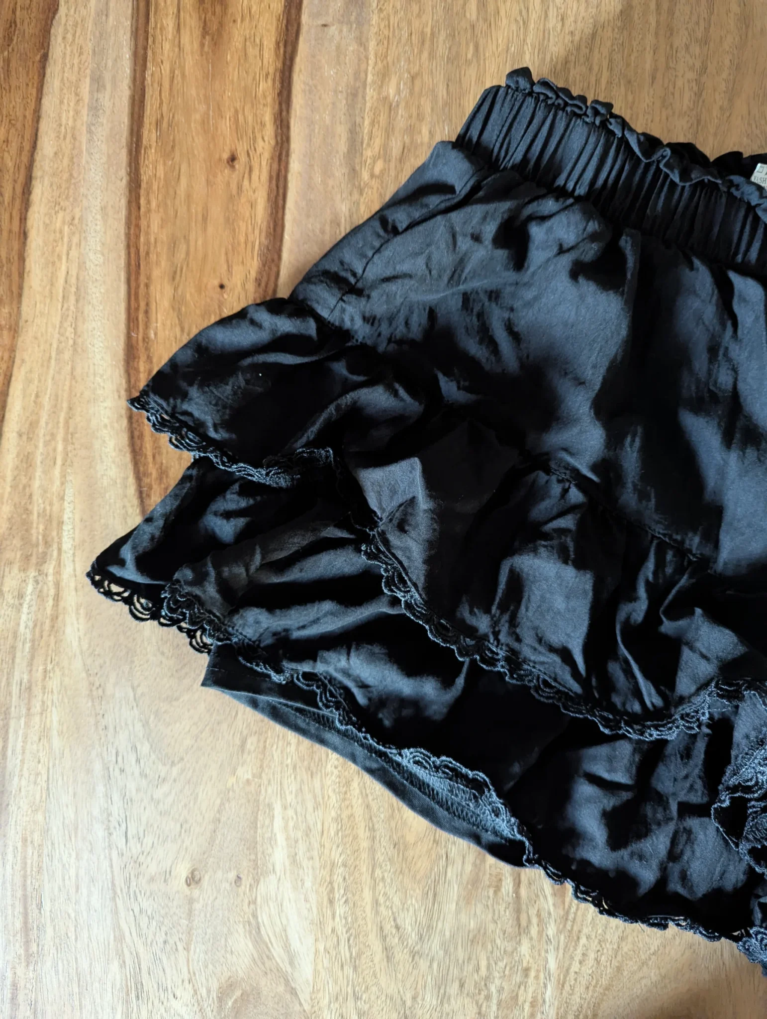 Image for Black frilly skirt with shorts underneath