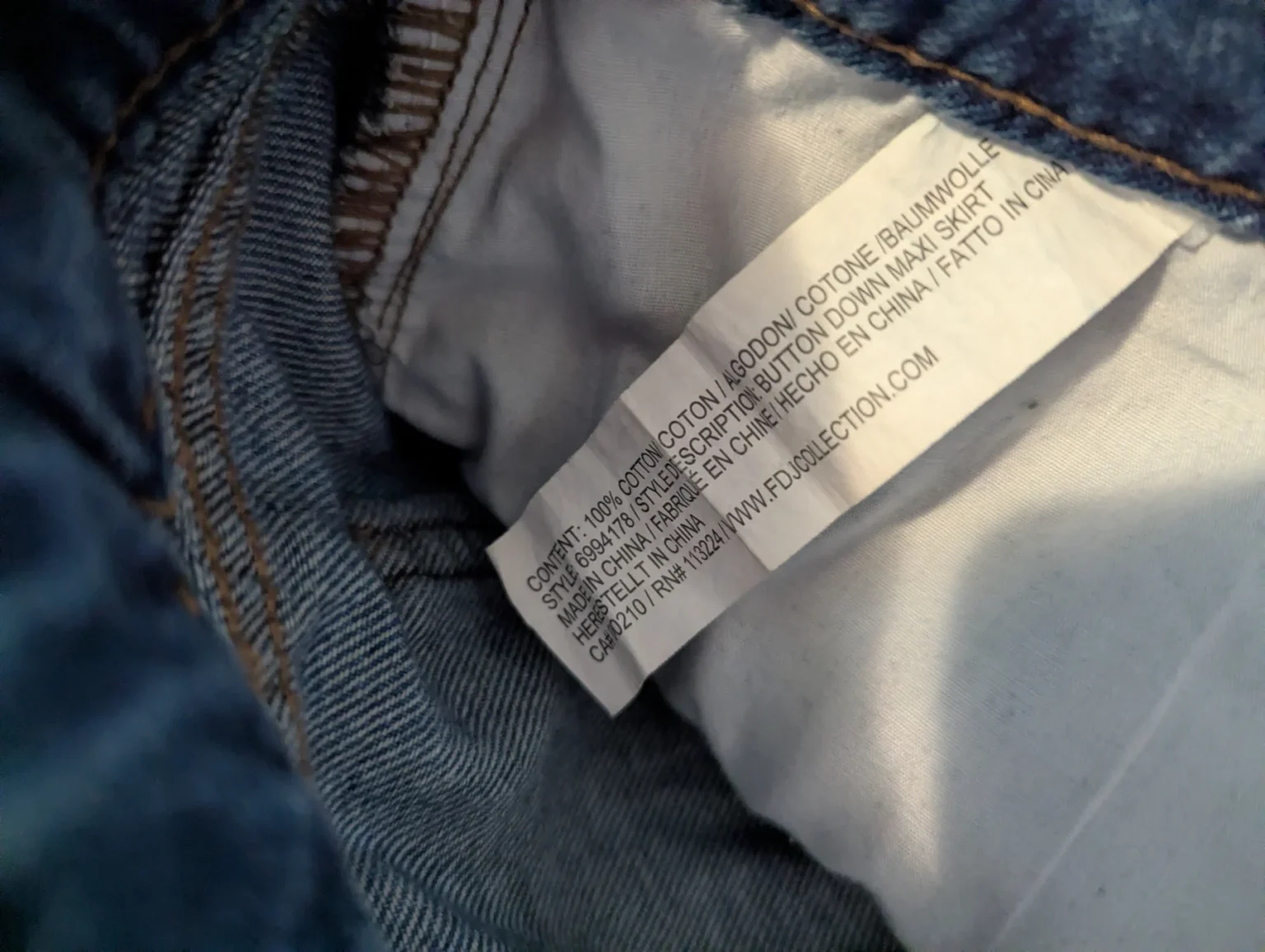 Image for Denim skirt made in Canada