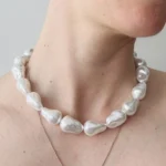 Featured thumbnail for Baroque-style pearl necklace - Pearl necklace