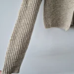 Thumbnail for Beige cropped cardigan