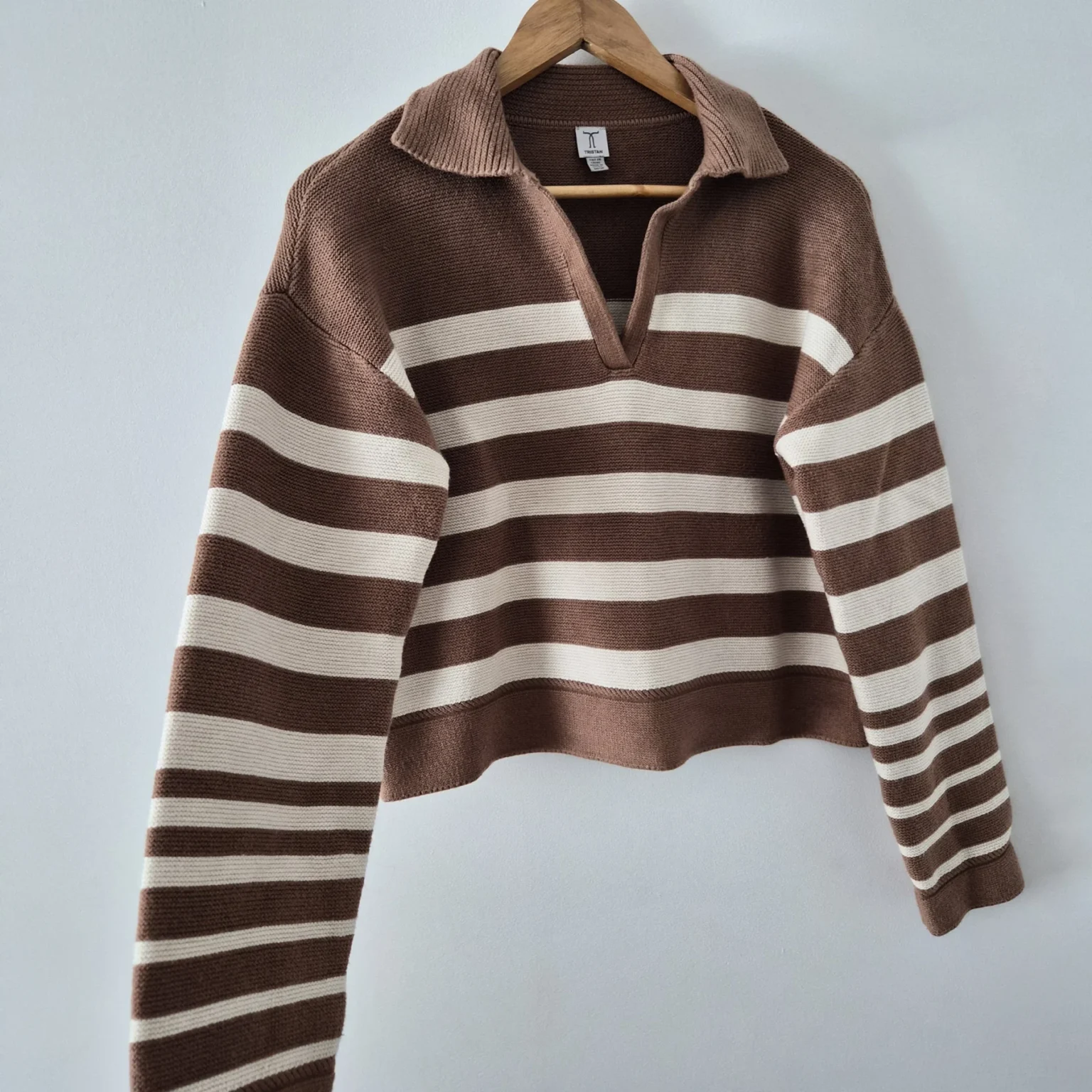 Image for Short-sleeved striped jumper