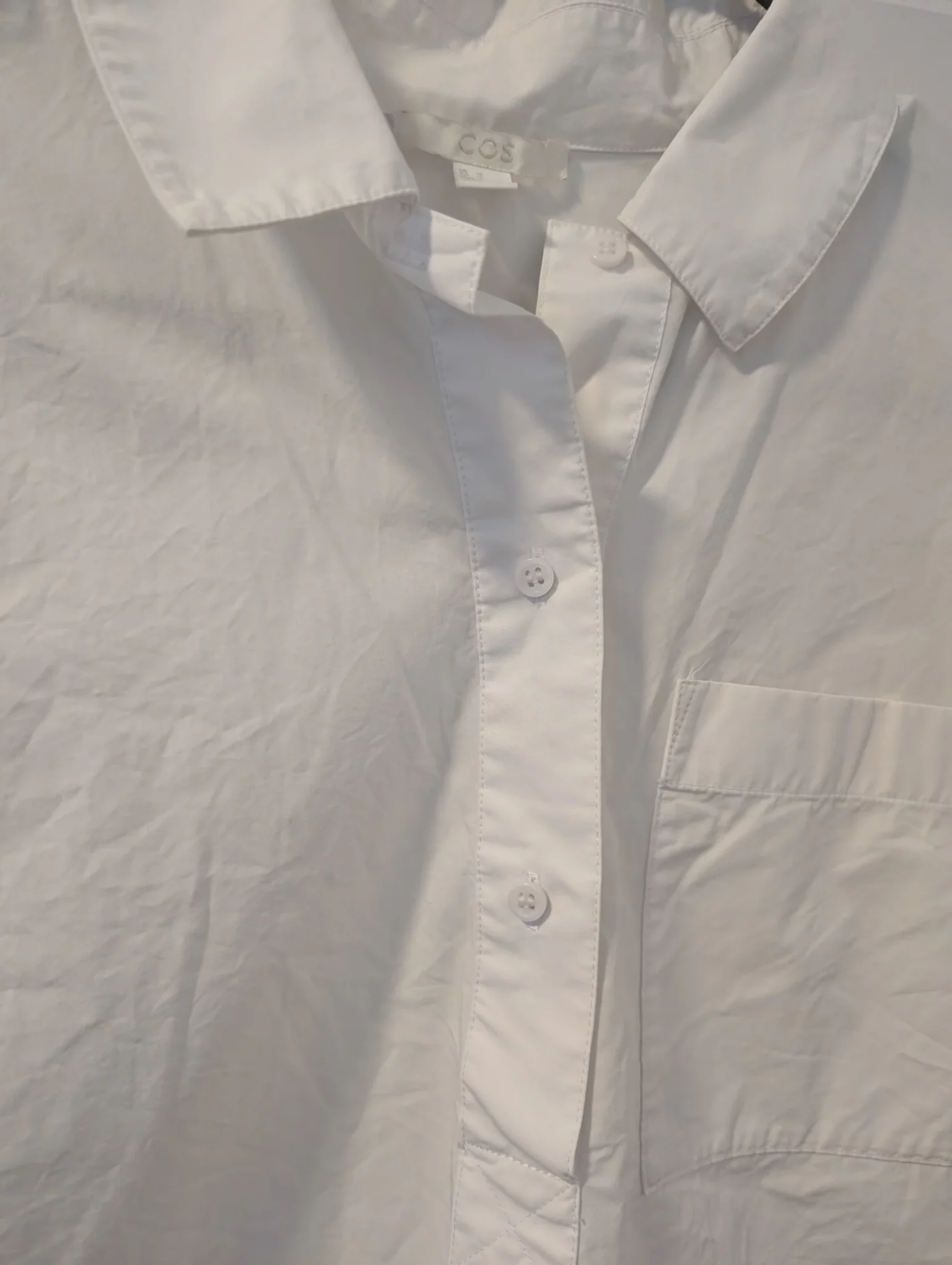 Image for COS/White cotton shirt, size 10