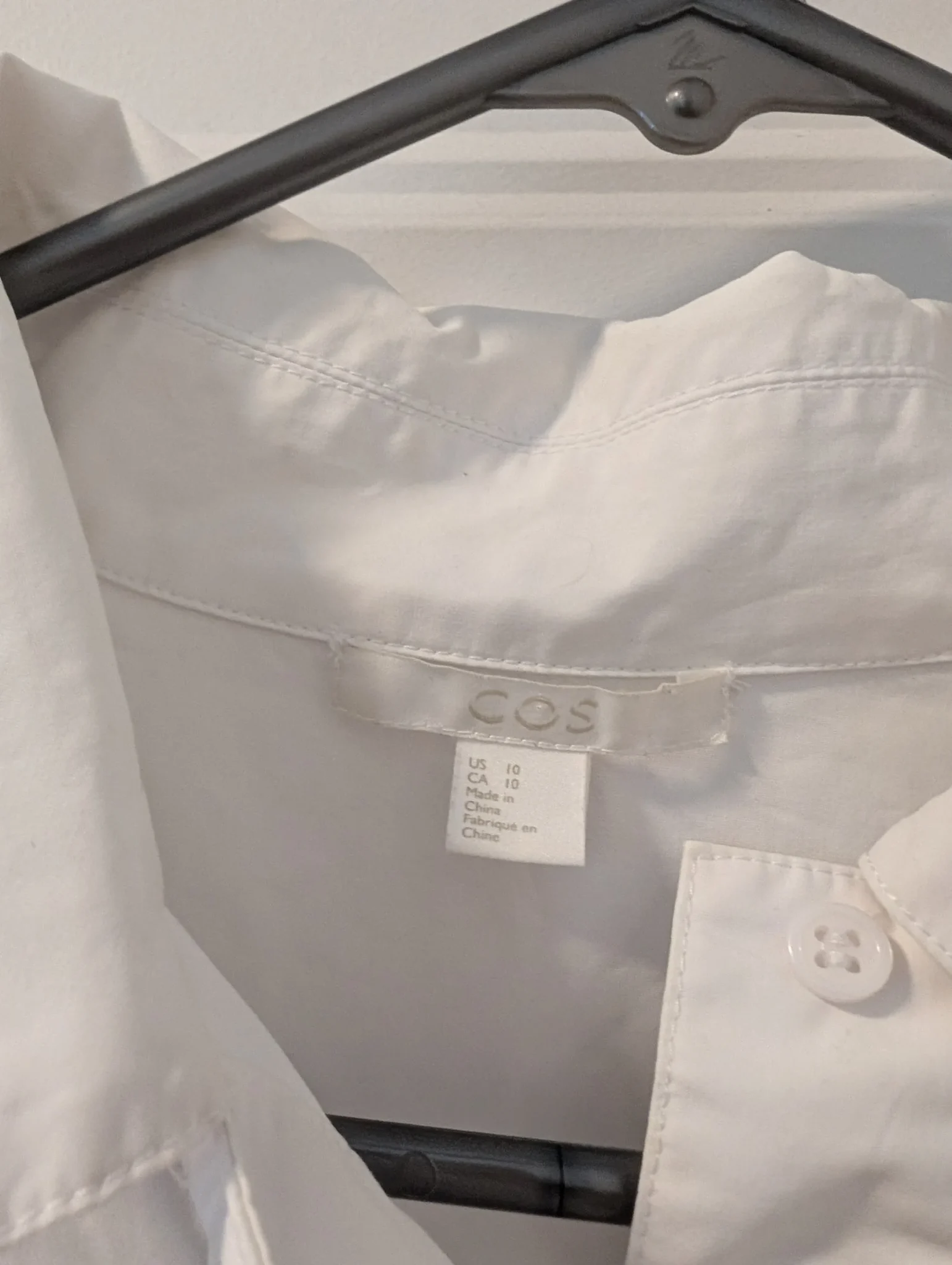 Image for COS/White cotton shirt, size 10