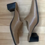 Thumbnail for Jessica Vintage leather heeled mules