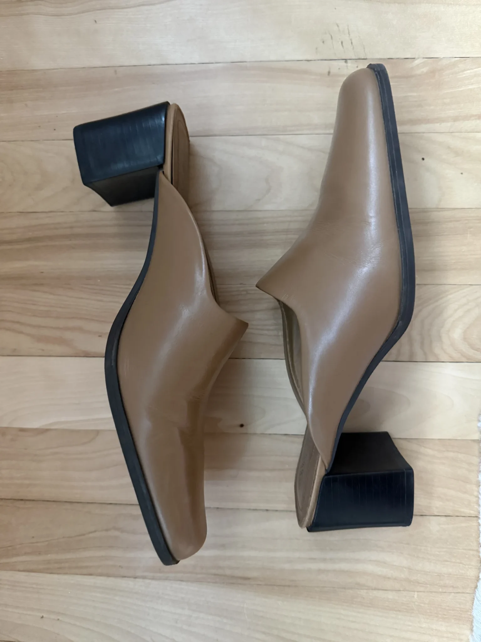 Image for Jessica Vintage leather heeled mules