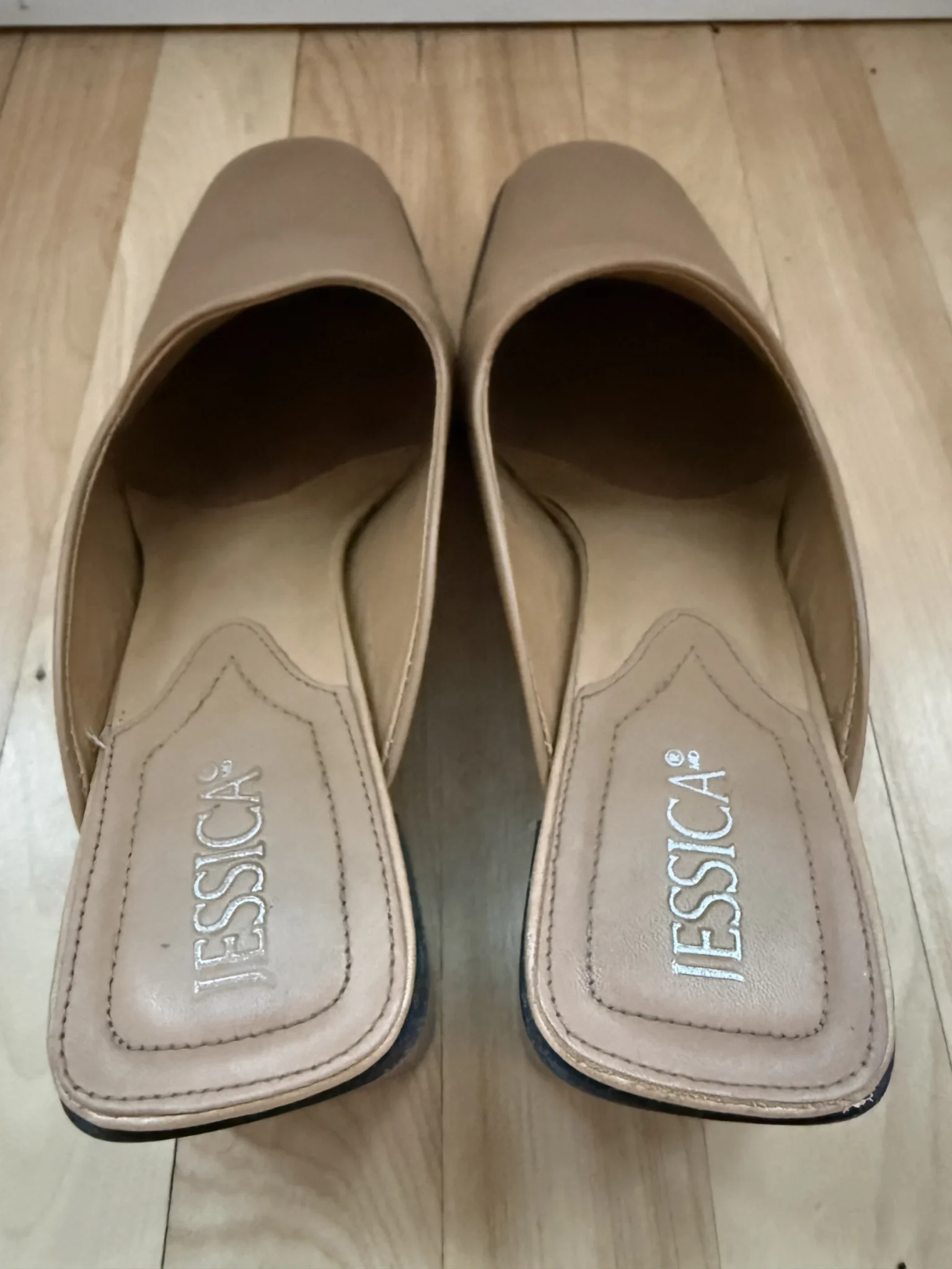 Image for Jessica Vintage leather heeled mules
