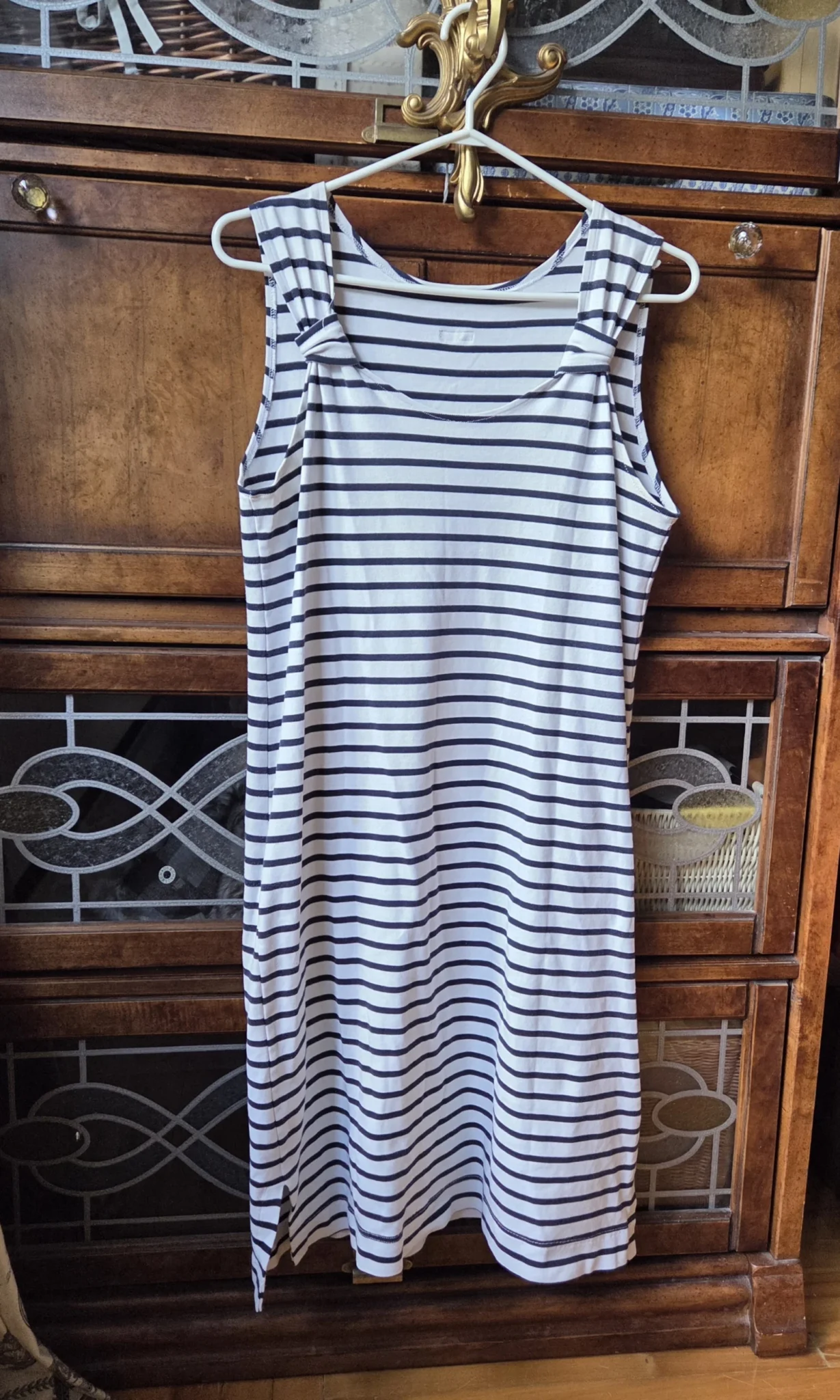 Image for Armor-Lux Robe sans manches à rayures bleues et blanches