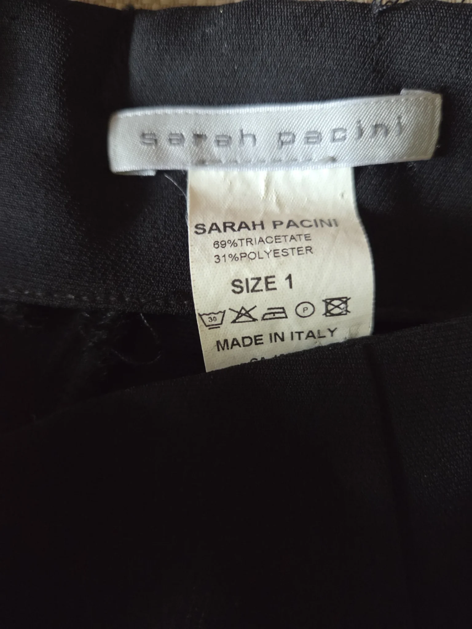 Image for Stunning black wide-leg trousers by Sarah Pacini