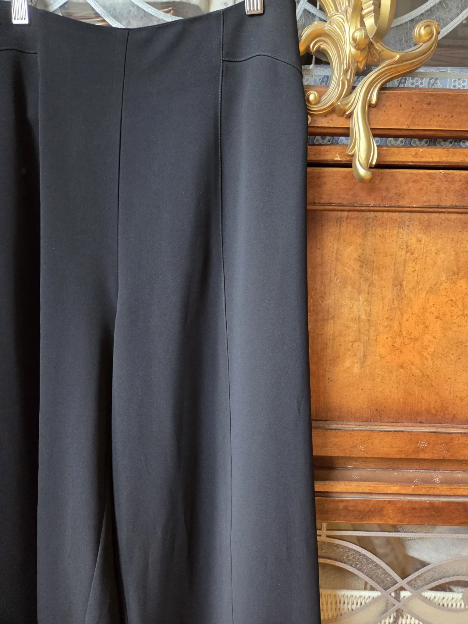 Image for Stunning black wide-leg trousers by Sarah Pacini