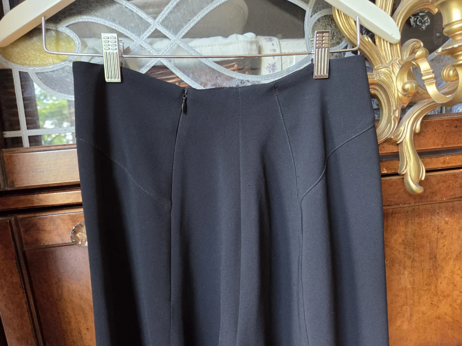 Image for Stunning black wide-leg trousers by Sarah Pacini