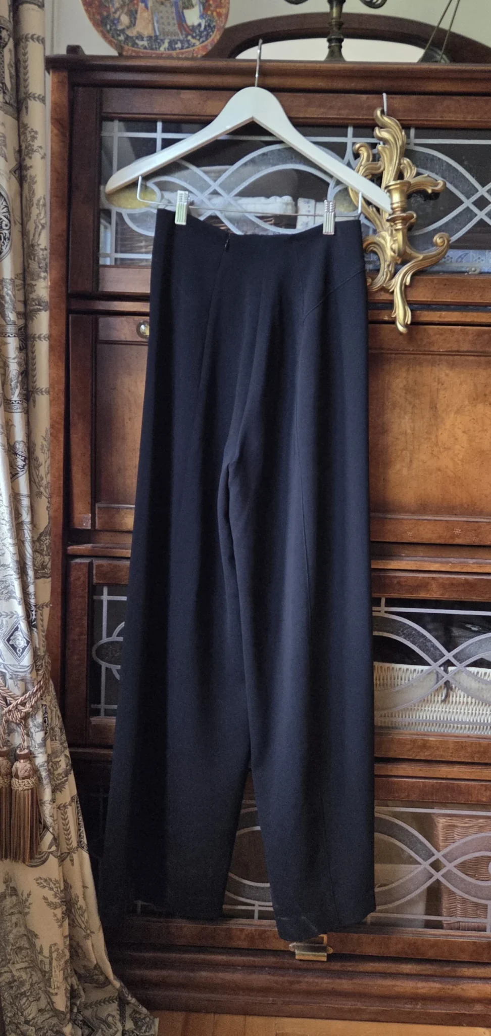 Image for Stunning black wide-leg trousers by Sarah Pacini