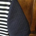 Thumbnail for Robe rayée bleu marine et blanc