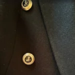 Thumbnail for Zara black double-breasted blazer with gold buttons