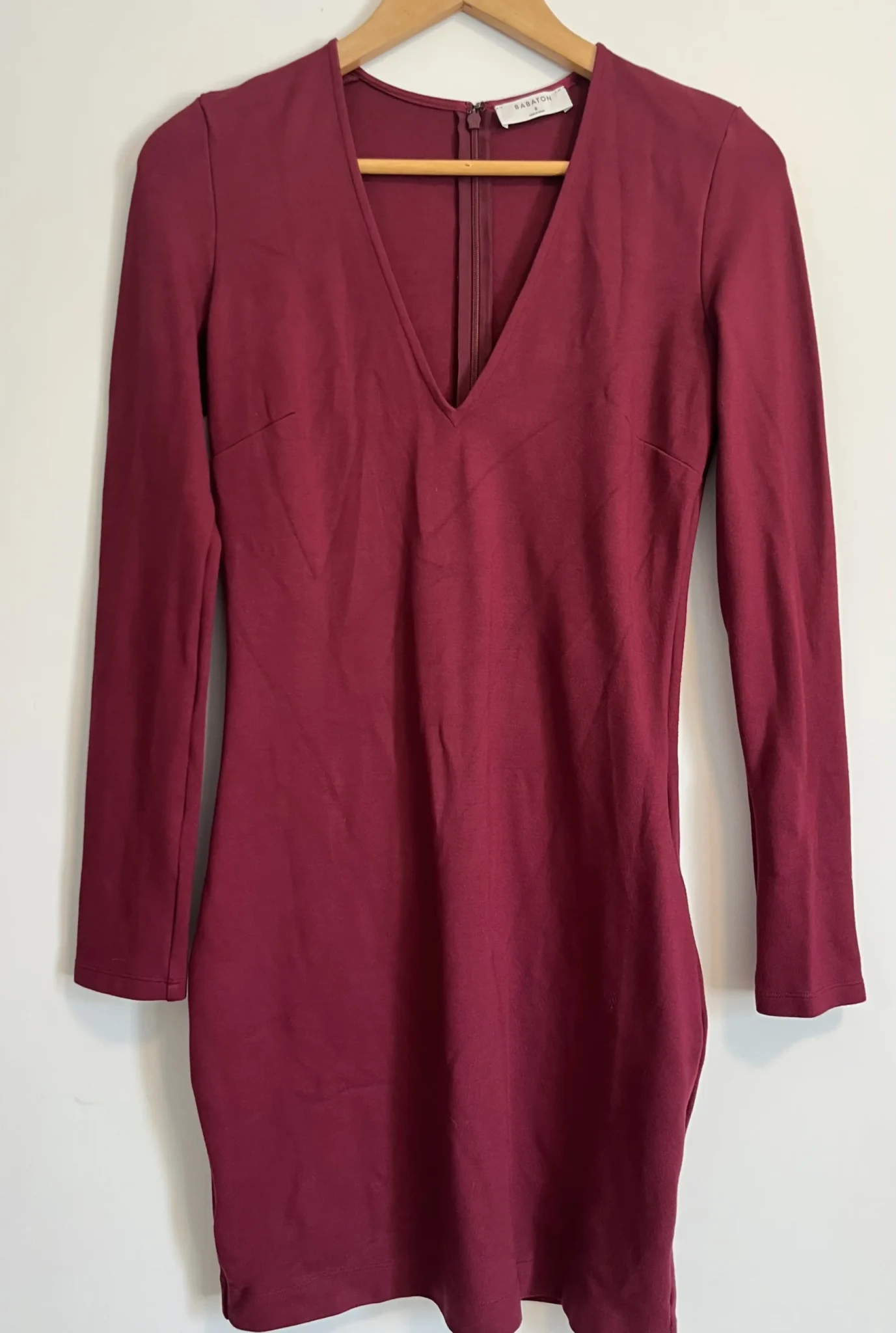 Featured image for Babaton burgundy bodycon dress