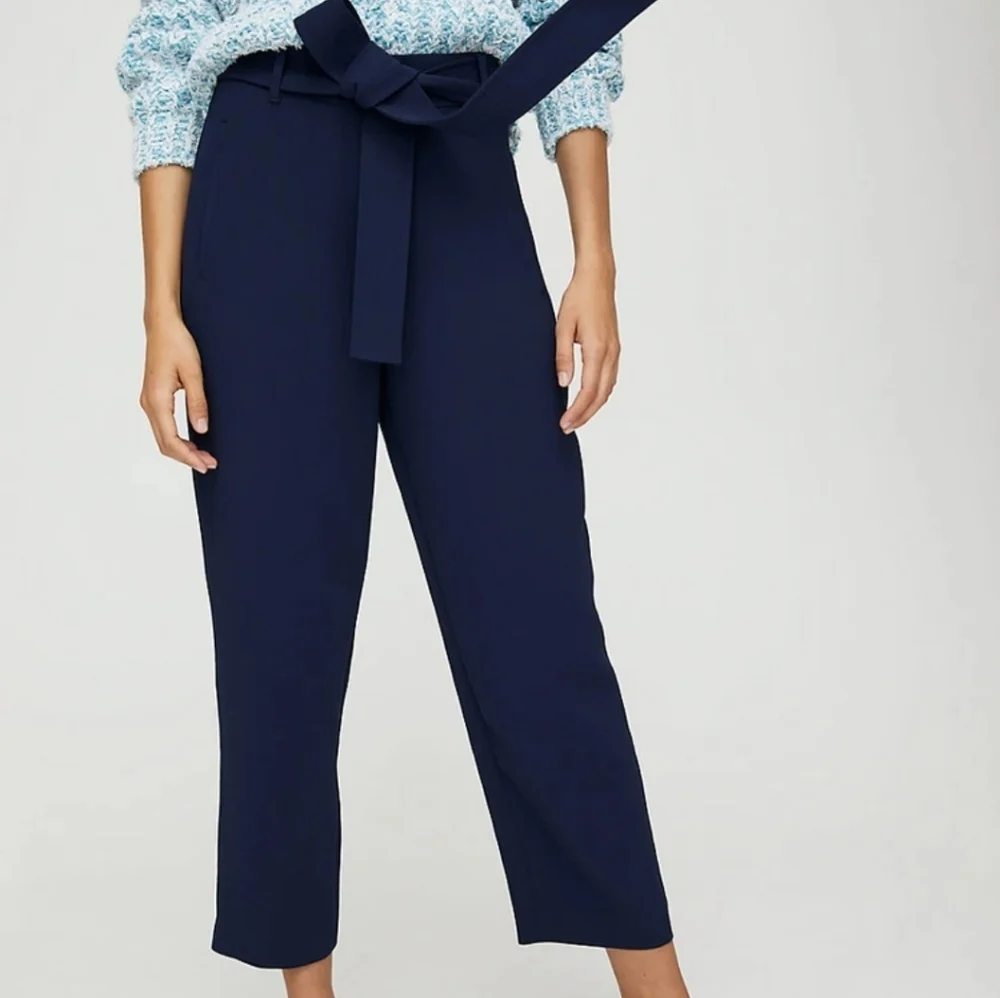 Aritzia Pantalons Droits Bleu Marine Aritzia seconde main