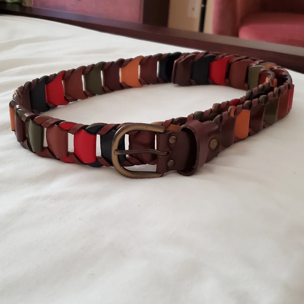 Ceinture en cuir multicolore *Autre seconde main